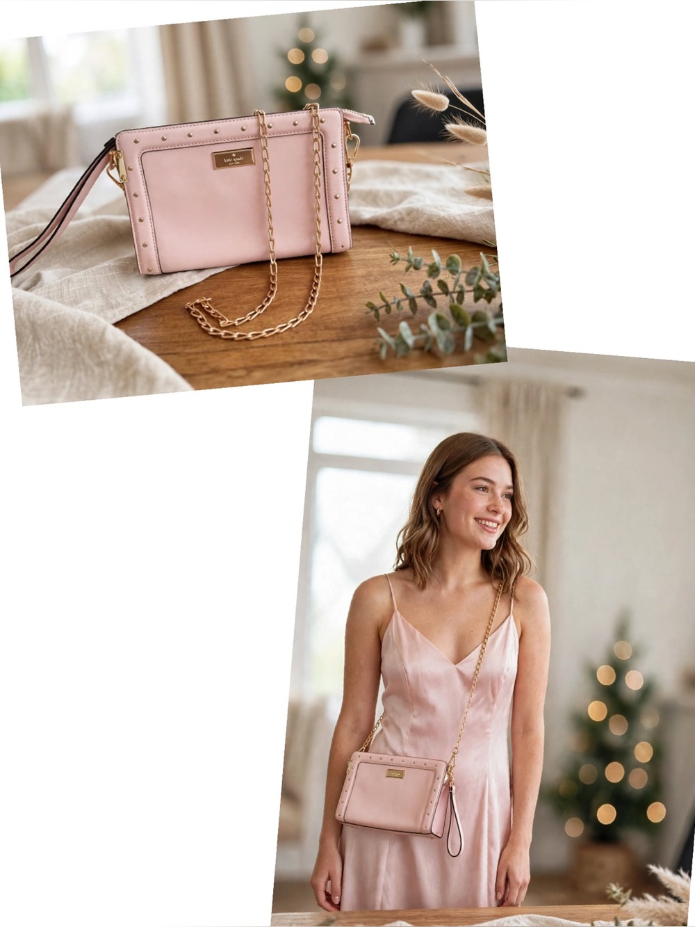 Just in 🔥 Kate Spade Helena Street
Wristlet Clutch Pink Studded converted